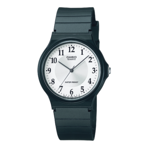 Casio MQ-24-7B3 black and white analog watch