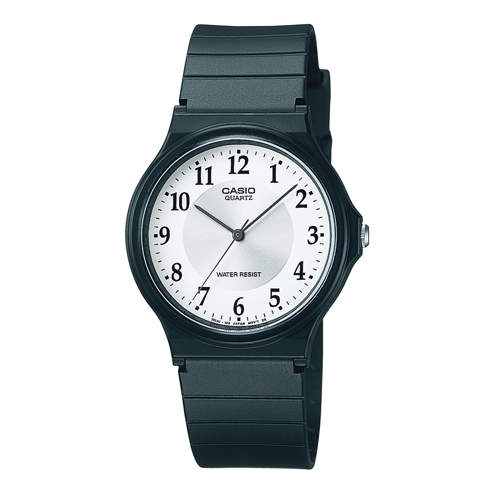 Casio MQ-24-7B3 black and white analog watch