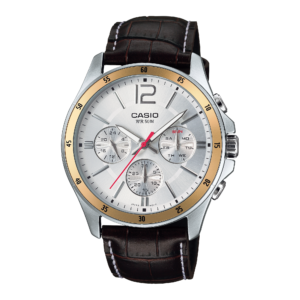 Casio MTP-1374L-7A brown leather analog watch