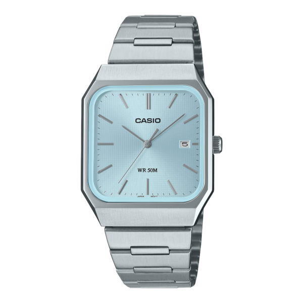 Casio MTP-B185D-2A2 steel ice blue analog watch