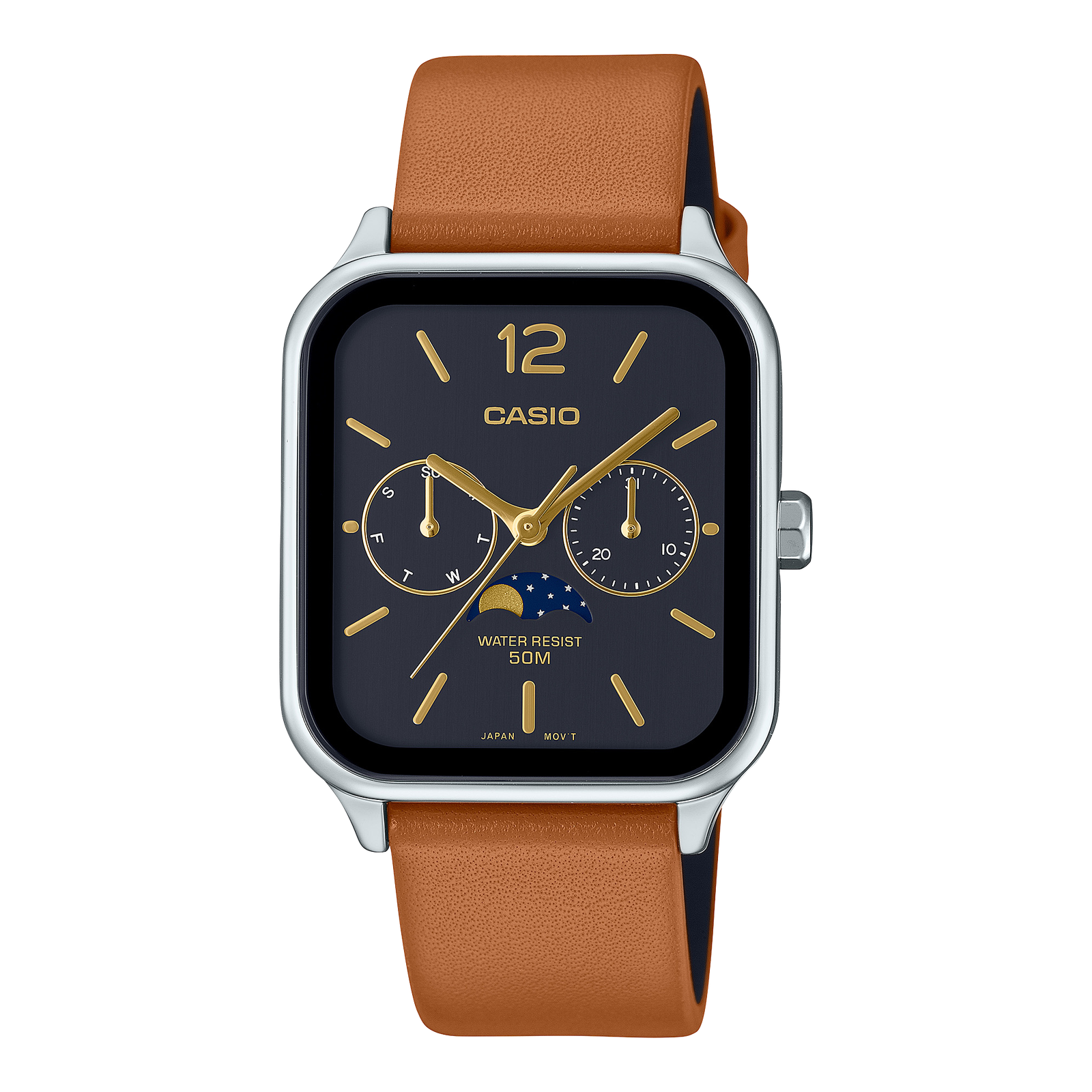 Casio MTP-M305L-1A tan leather analog watch