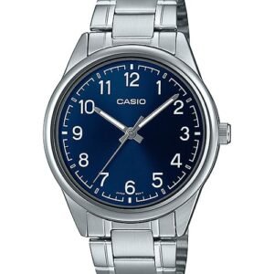 Casio MTP-V005D-2B4 blue dial steel analog watch