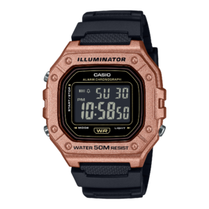 Casio W-218HM-5B rose gold digital watch