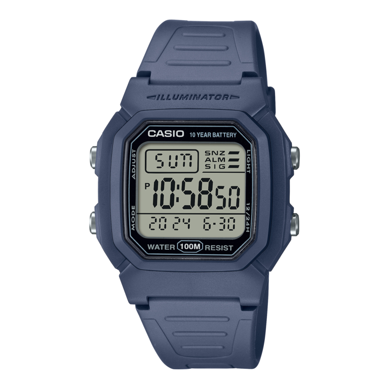 Casio W-800H-2A navy blue digital watch