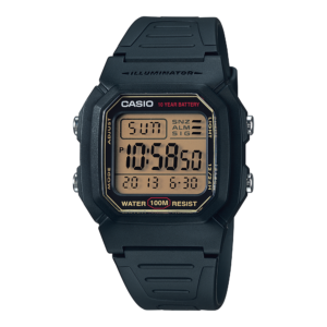 Casio W-800HG-9A black and gold digital watch
