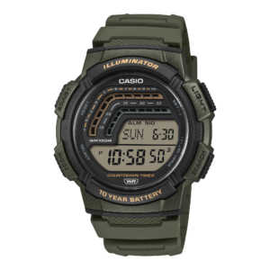 Casio WS-1800-3A olive green digital watch