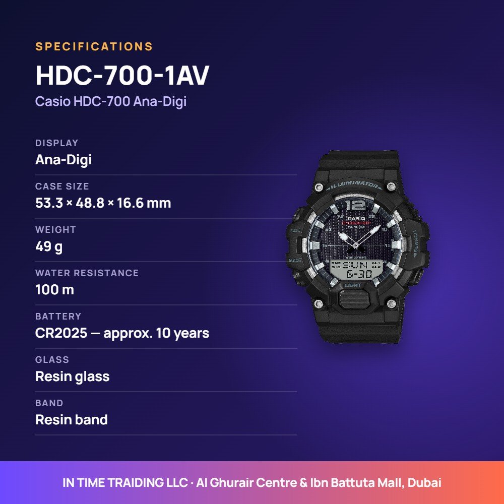 Casio HDC-700-1AV specifications