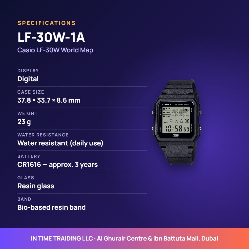 Casio LF-30W-1A specifications