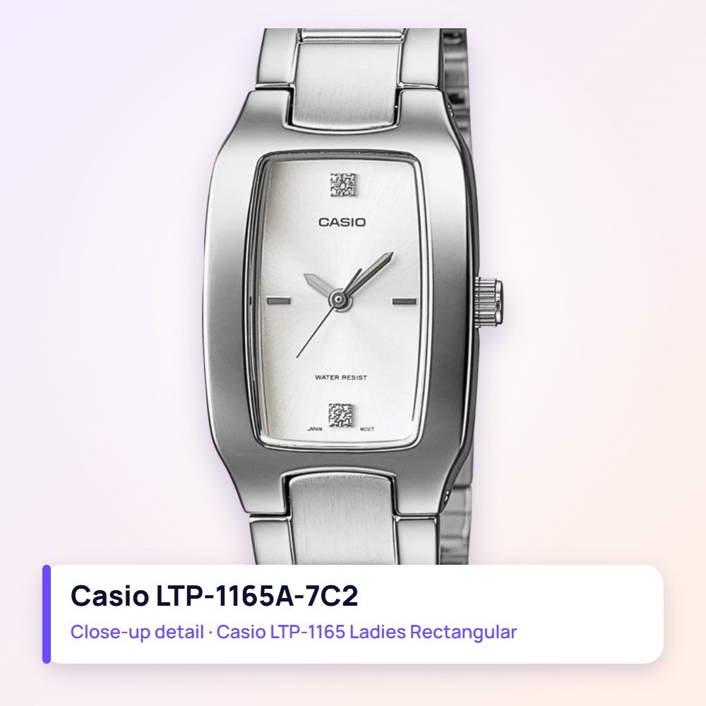 Casio LTP-1165A-7C2 close-up detail
