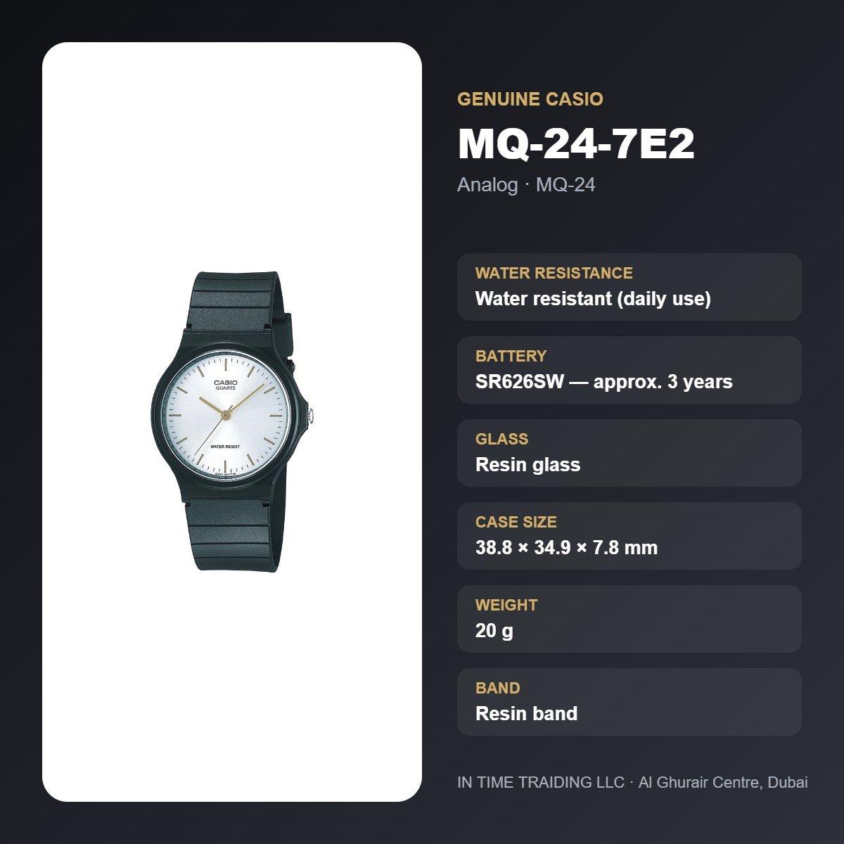 Casio MQ-24-7E2 specifications